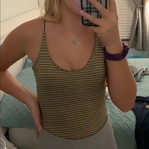 strappy striped bodysuit